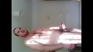 great orgasm from my oiled cock makes my face contort&excl;